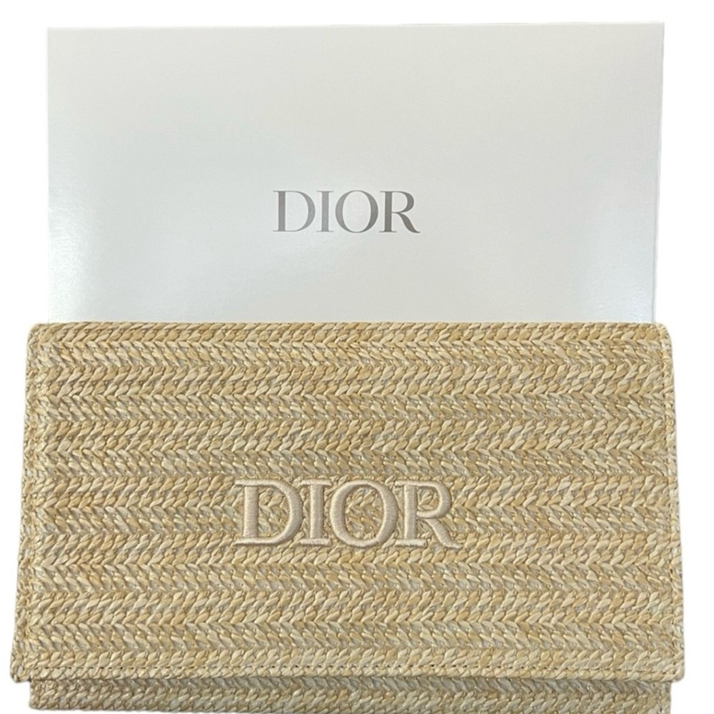 DIOR RAFFIA BEAUTE & BAG CHARM NEW